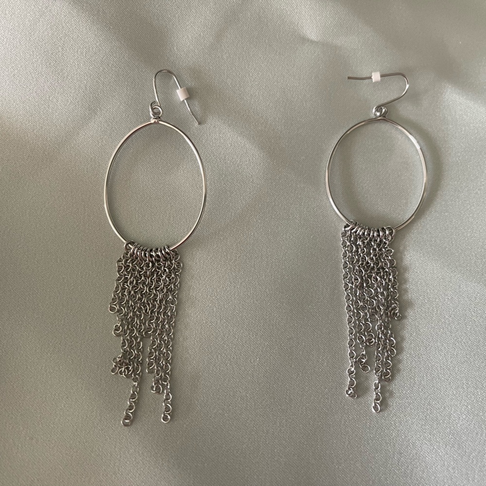 Long dangling earrings